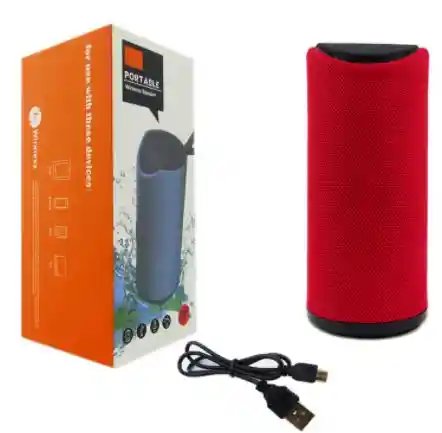 Parlante Altavoz Bluetooth Rojo Con Usb