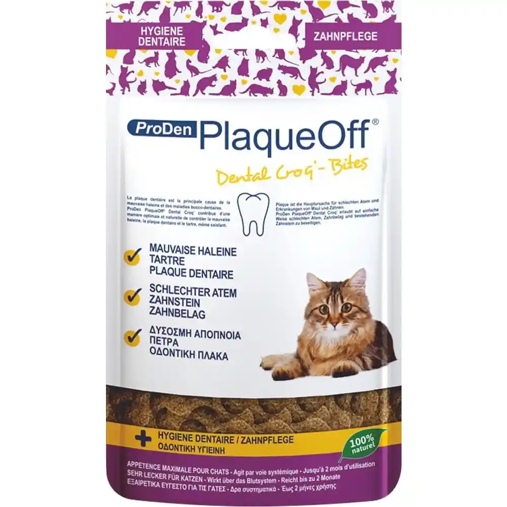 Plaqueoff Snack Dental Bites Gatos 60 Grs