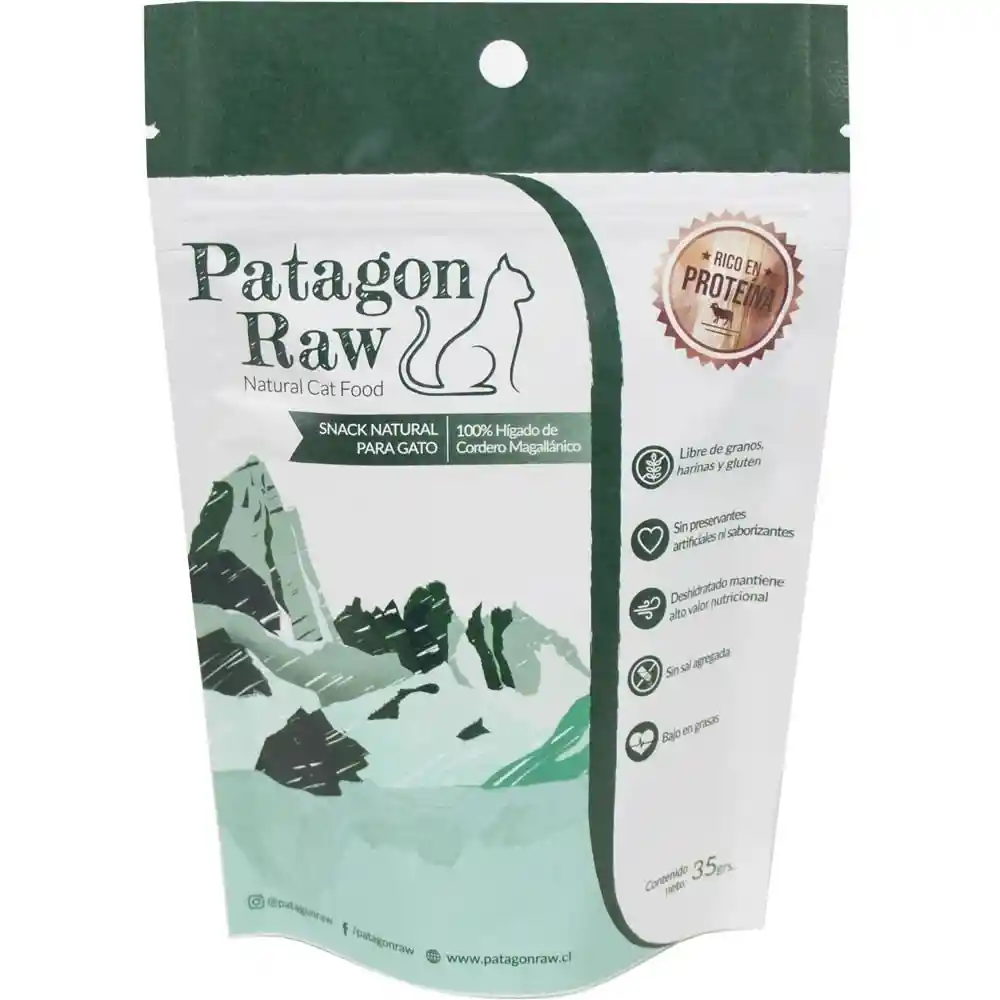 Patagon Raw Snack para Gato Hígado de Cordero Magallánico