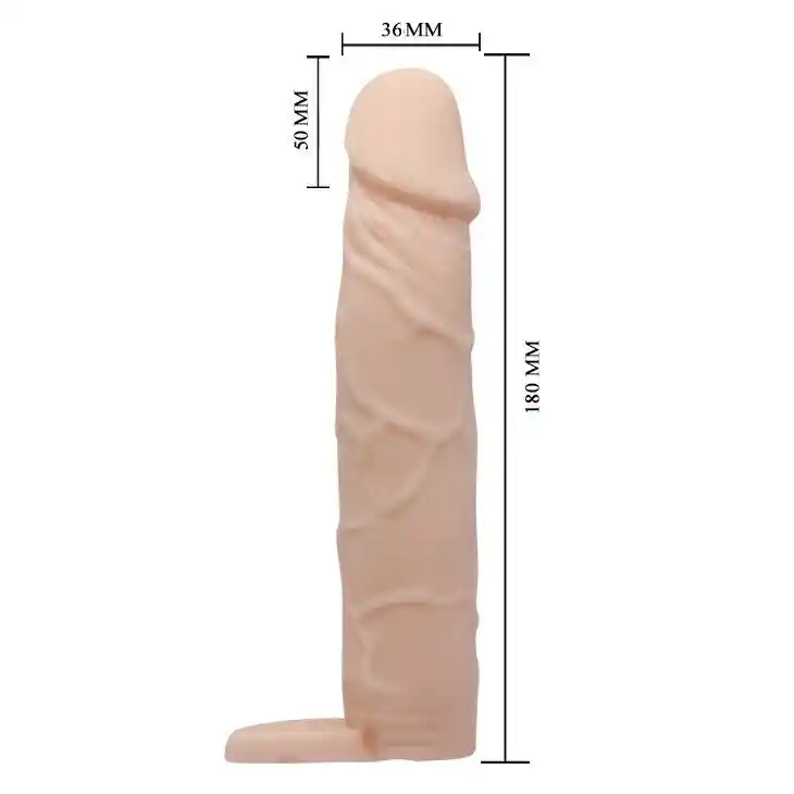 Funda Agrandadora De Pene Realística 18 Cm