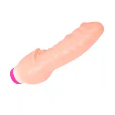 Vibrador Realista De Color Piel Curvo En Punta 19 Cm