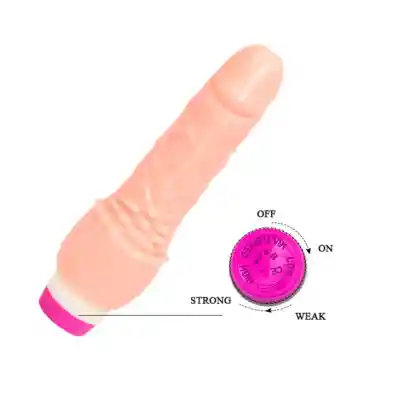 Vibrador Realista De Color Piel Curvo En Punta 19 Cm