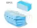 Mascarillas Desechable Celeste Certificadas Quirúrgica 50 Un