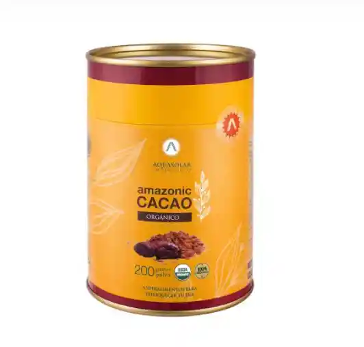 Amazonic Cacao 200 G Polvo 100% Orgánico Aquasolar