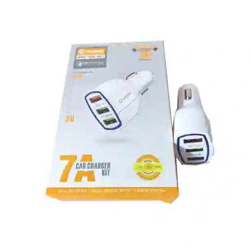 Cargador Auto 3 Usb 7a Adaptador X-hanz Ca30