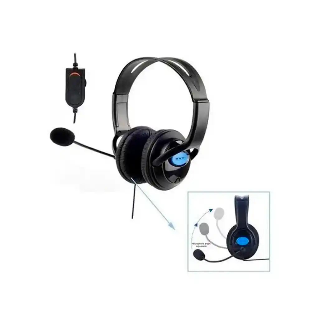 Audífonos Gamer Para Ps4 Con Micrófono Estéreo Negro