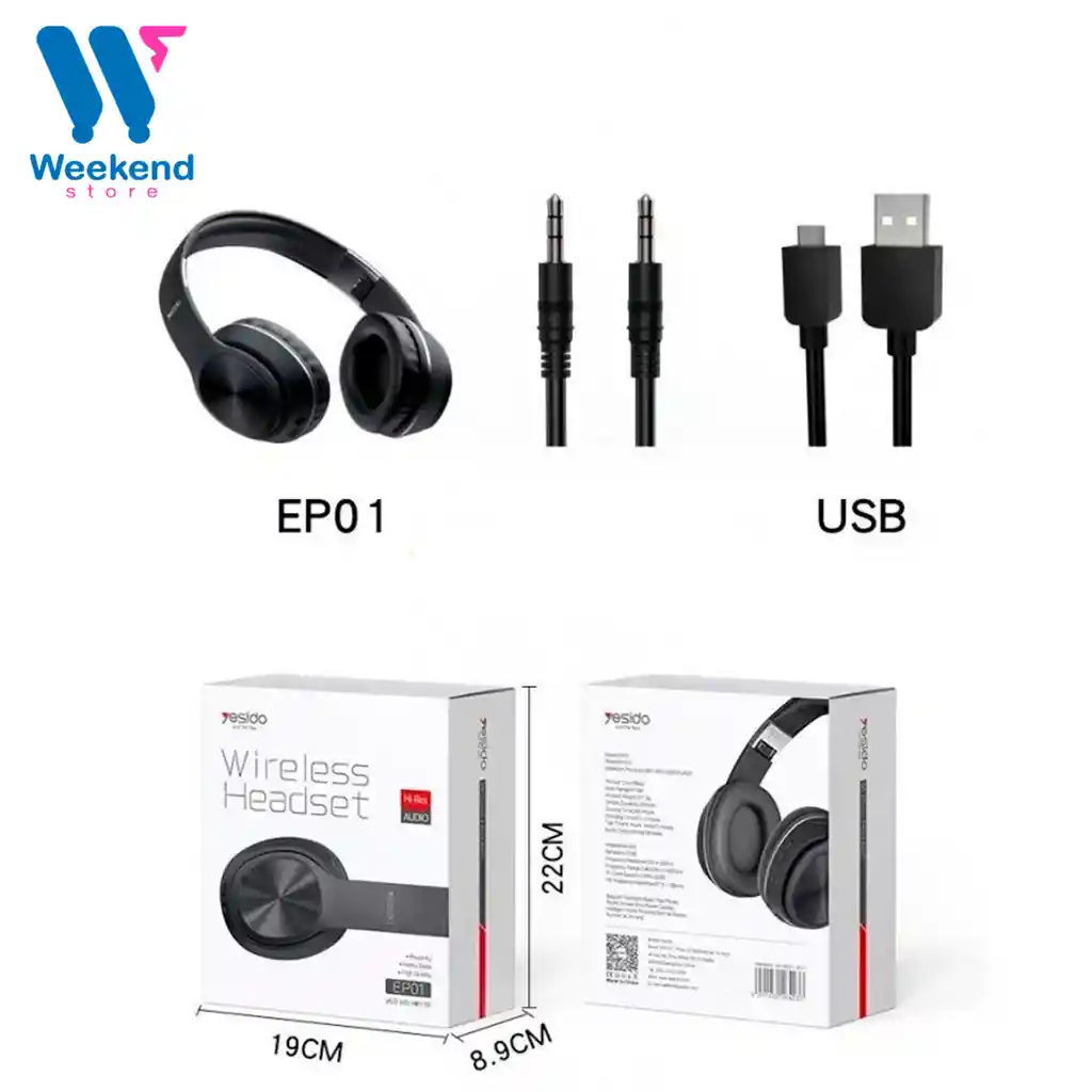 Audífonos Inalámbrico Wireless Bluetooth Headset Yesido Ep01