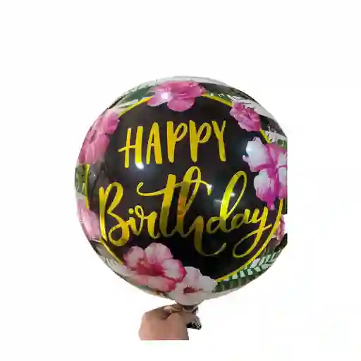 Globo De Happy Birthday Flores Hawai