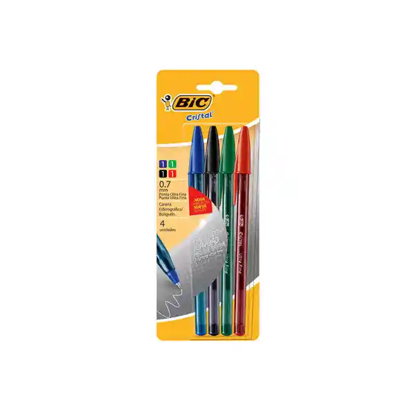 Bic Boligrafo Crystal Punto Ultra Fino