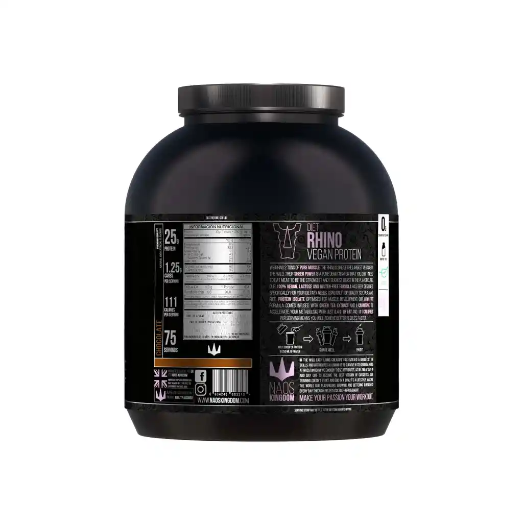 Protein Diet Rhino - B12 - Vegan - Chocolate - 2.25Kg