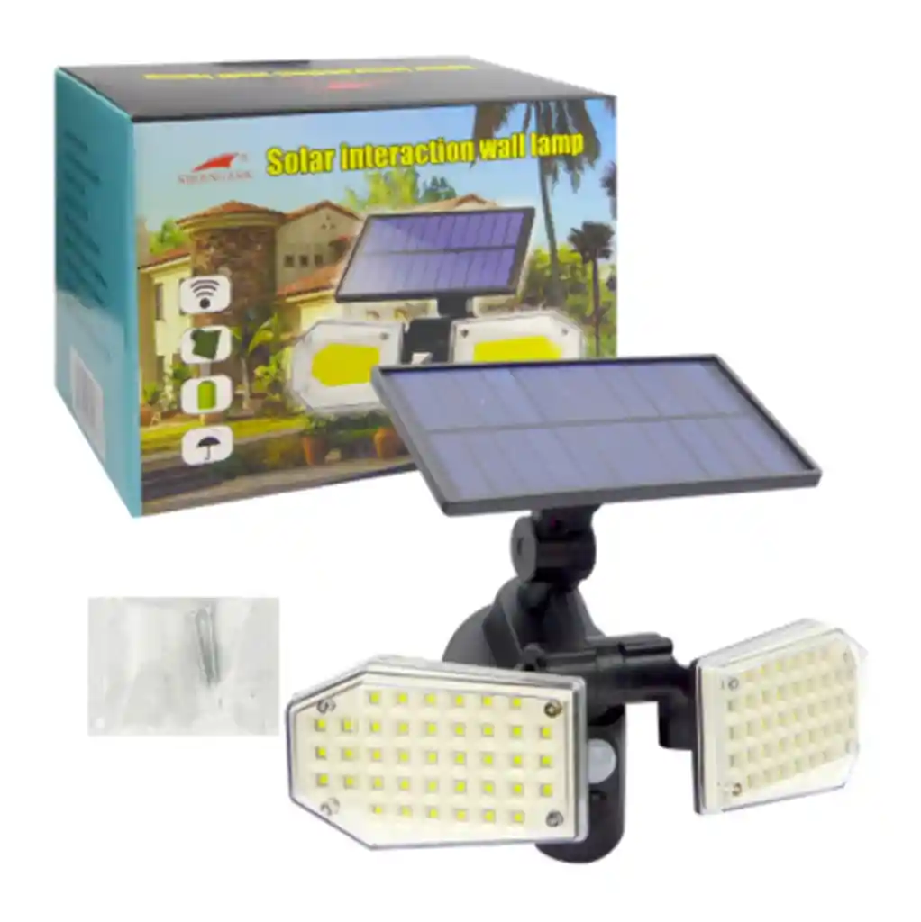 Foco Solar Luz Led Con Sensor De Movimiento