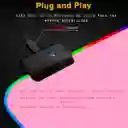 Mousepad Gamer Led Rgb Usb 80x30cm Rosado