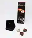 Mini Aros Punto De Luz Corazón Baño De Oro 18k 3mm + Chocolates Gratis