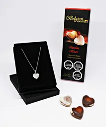 Collar Corazón Elaborado Con Cristal Swarovski + Chocolates Gratis