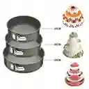 Set 3 Moldes Circular Desmontable Antiadherente Cocina