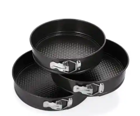 Set 3 Moldes Circular Desmontable Antiadherente Cocina