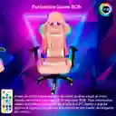 Silla Gamer Profesional Imice Retroiluminada Rgb + Control Rosado