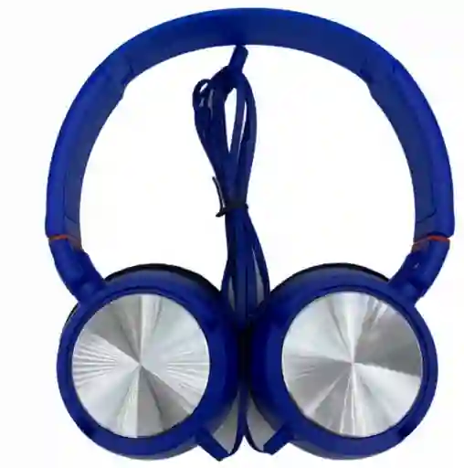 Audífono Plus Extra Bass Azul Con Cable