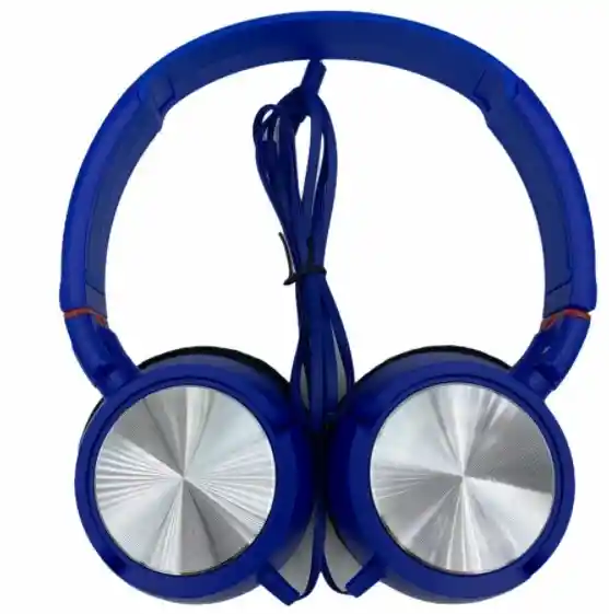 Audífono Plus Extra Bass Azul Con Cable
