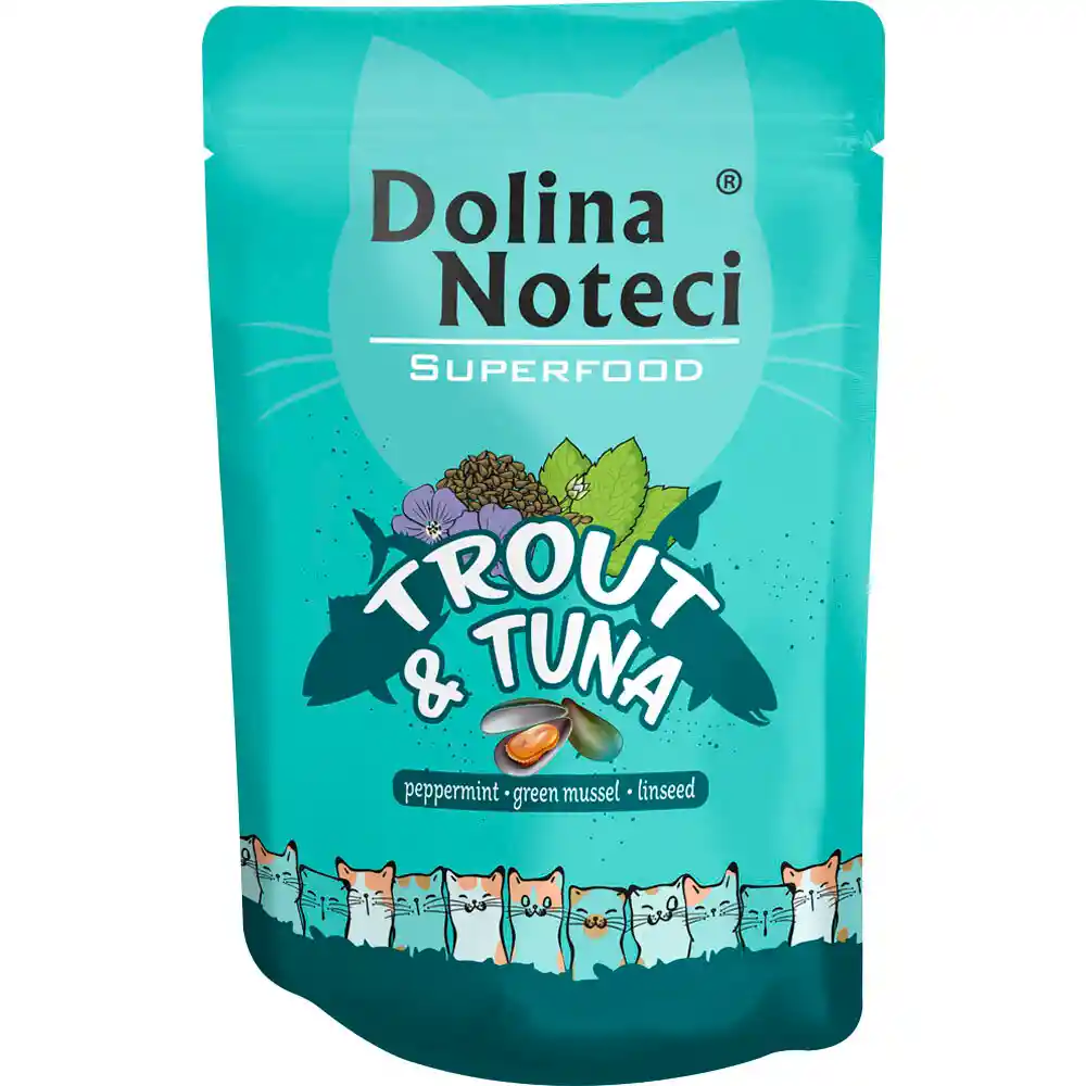 Dolina Gatos Pouch Trucha y Atún Mejillón Verde y Menta