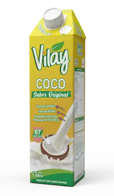 Vilay Leche De Coco Sabor Original. Libre De Lactosa Y Gluten