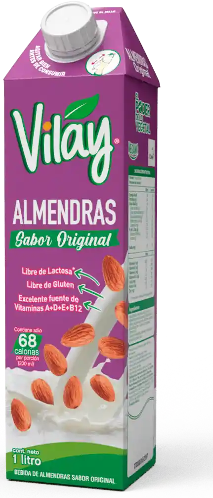 Vilay Leche De Almendras Tostadas Sabor Original (Sin Gluten Ni Lactosa)