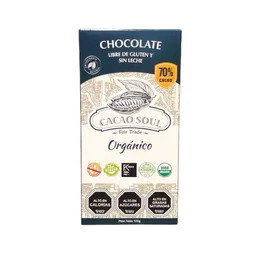 Cacao Soul Chocolate En Barra 70% Cacao Organico.