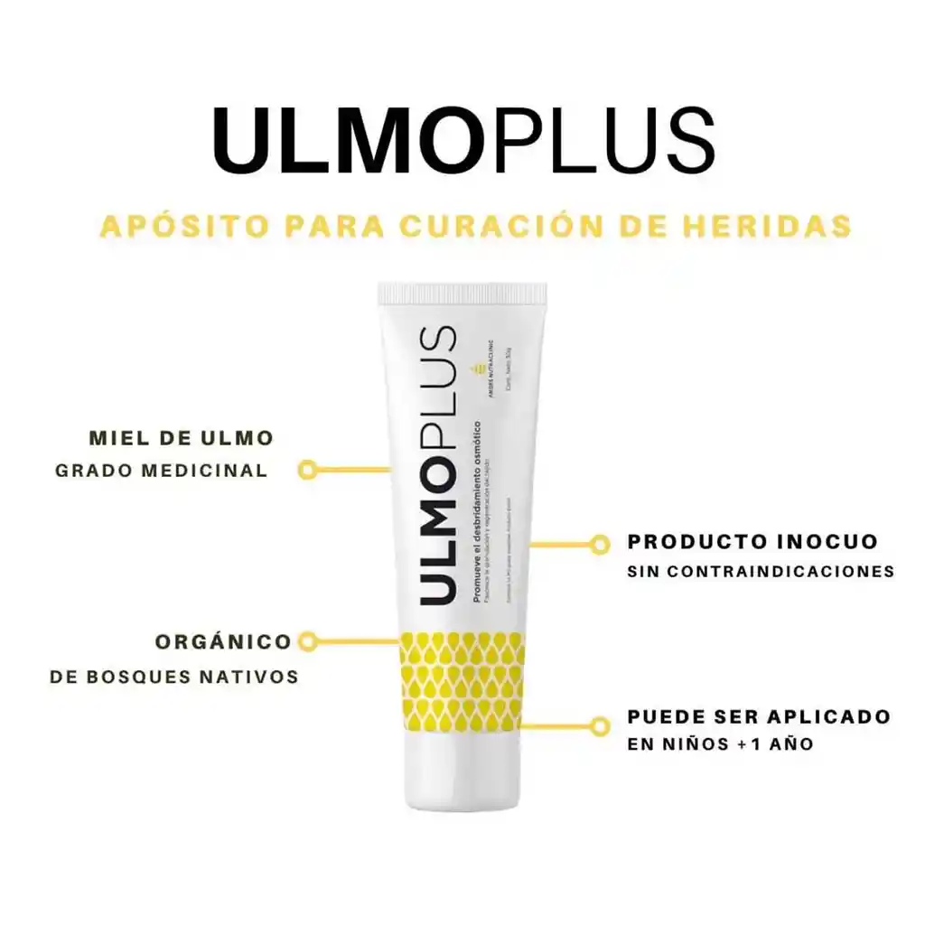 Ulmo Plus Crema Para Cicatrices Y Heridas - Pomo De 30 Grs.