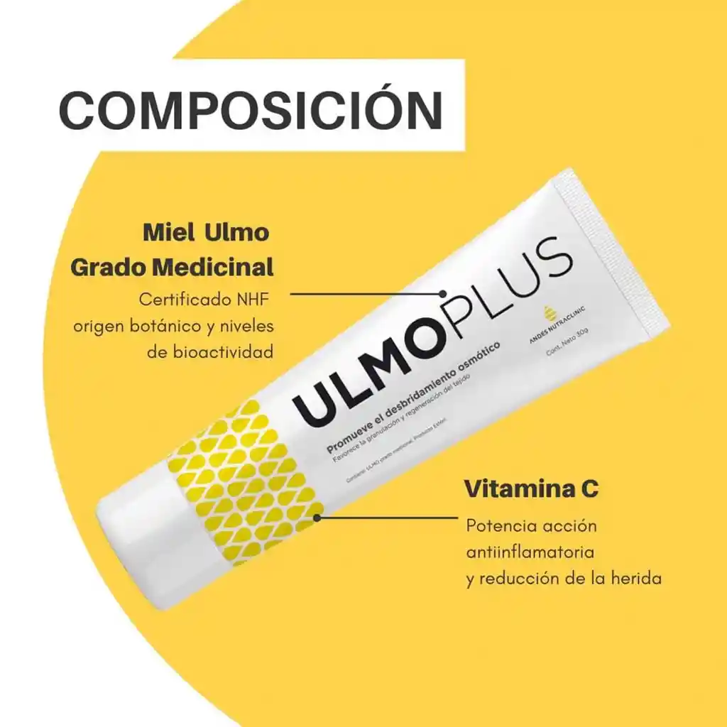 Ulmo Plus Crema Para Cicatrices Y Heridas - Pomo De 30 Grs.