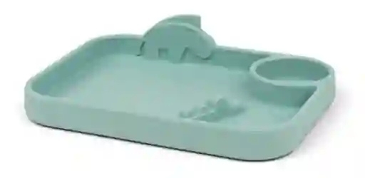 Done By Deer Plato C/compartimientos Silicona Peekaboo Deer Friends Azul