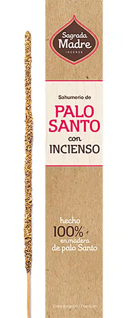 Varillas Sahumerio Palo Santo Con Incienso - Sagrada Madre