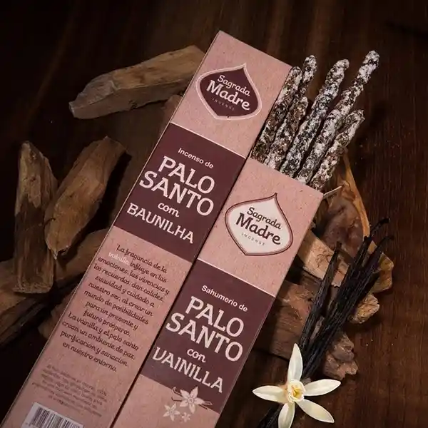 Varillas Sahumerio Palo Santo Con Vainilla - Sagrada Madre