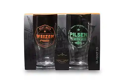 Set 2 Vasos Cerveza Glasso