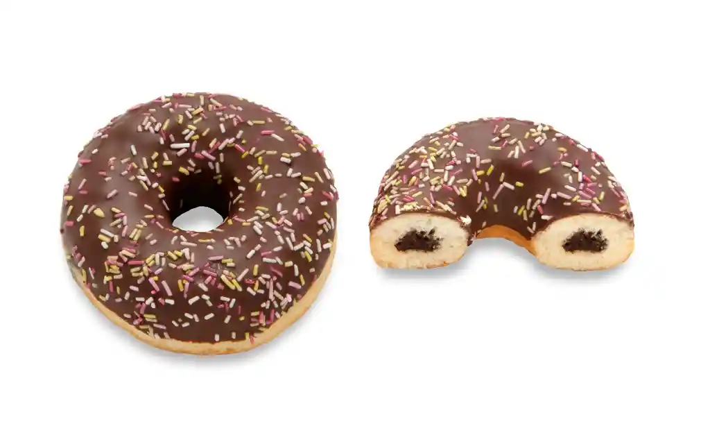 Donut Tricolor Rellena Con Chocolate