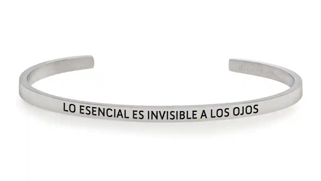 Pulsera Lo Esencial Es Invisible A Los Ojos - Plata