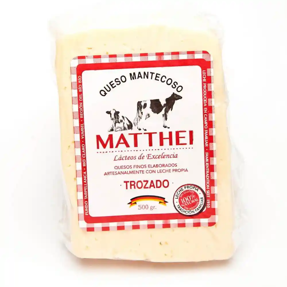 Matthei Queso Mantecoso En Trozo 500 Grs