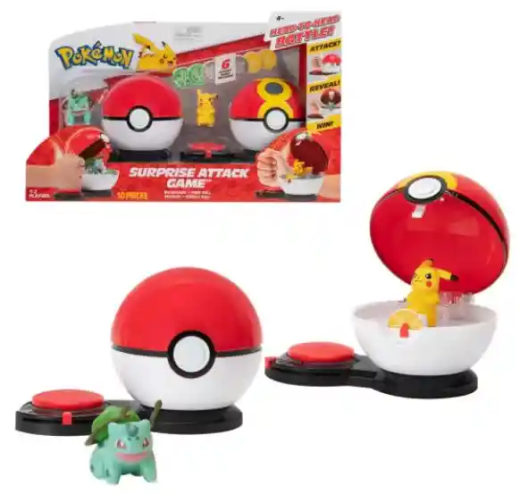 Pokemon Juego Ataque Sorpresa Bulbasaur+pokebola Pikachu+repeat Ball 10 Piezas