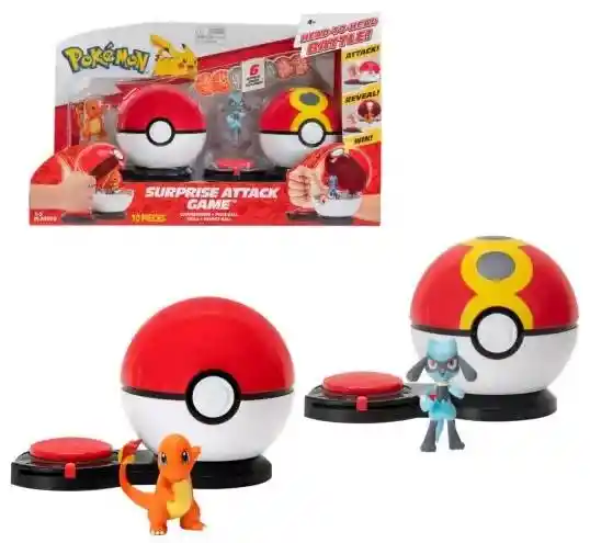 Pokemon Juego Ataque Sorpresa Charmander+pokebola Riolu+repeat Ball 10 Piezas