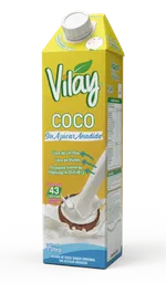Vilay Bebida De Coco Sin Azucar. Libre De Lactosa Y Gluten