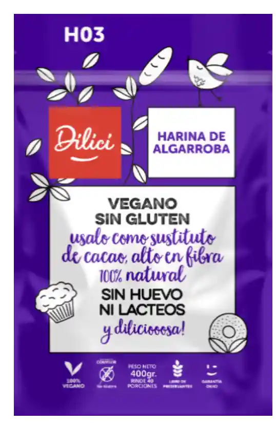 Dilici - Harina De Algarroba (gluten Free) 400g