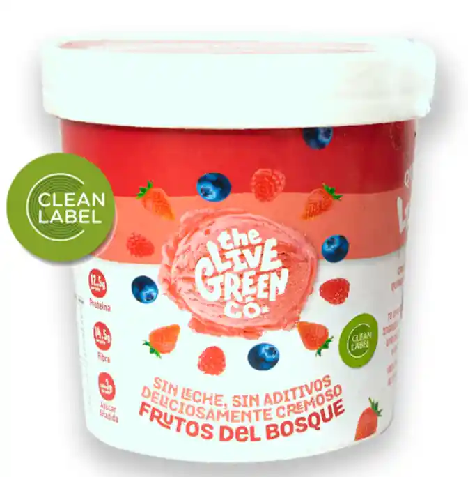 The Live Green Co. - Helado Frutos Del Bosque (vegano, Sin Gluten) 300 Gr