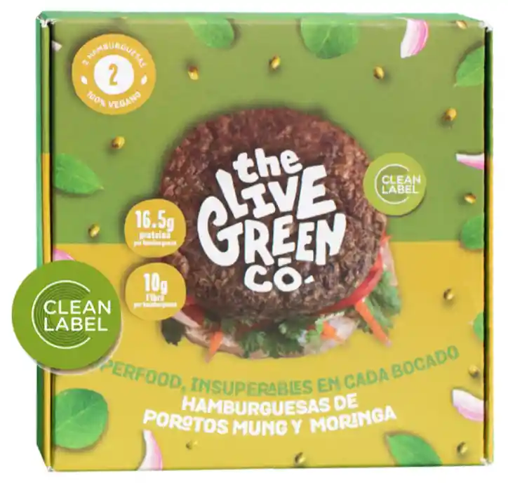 The Live Green Co. - Hamburguesas De Portos Mung Y Moringa (vegano)