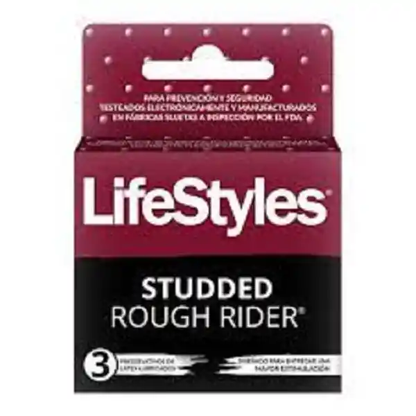 Lifestyle Studded Rough Rider Preservativos