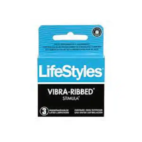 Lifestyle Vibra Ribbed Stimula Preservativos