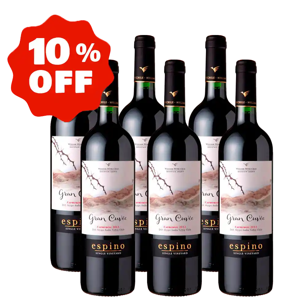 Vino Viña William Fevre Espino Gran Cuvee Carmenere X6