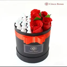Kisses Box Cilindro Rosas Y