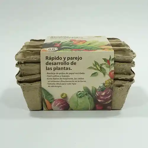 Bandeja Almaciguera Biodegradable 4 Und Pot Garden