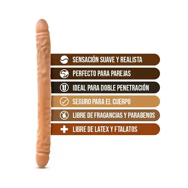 Dildo Doble 45 Cm. Mocha – Dr. Skin