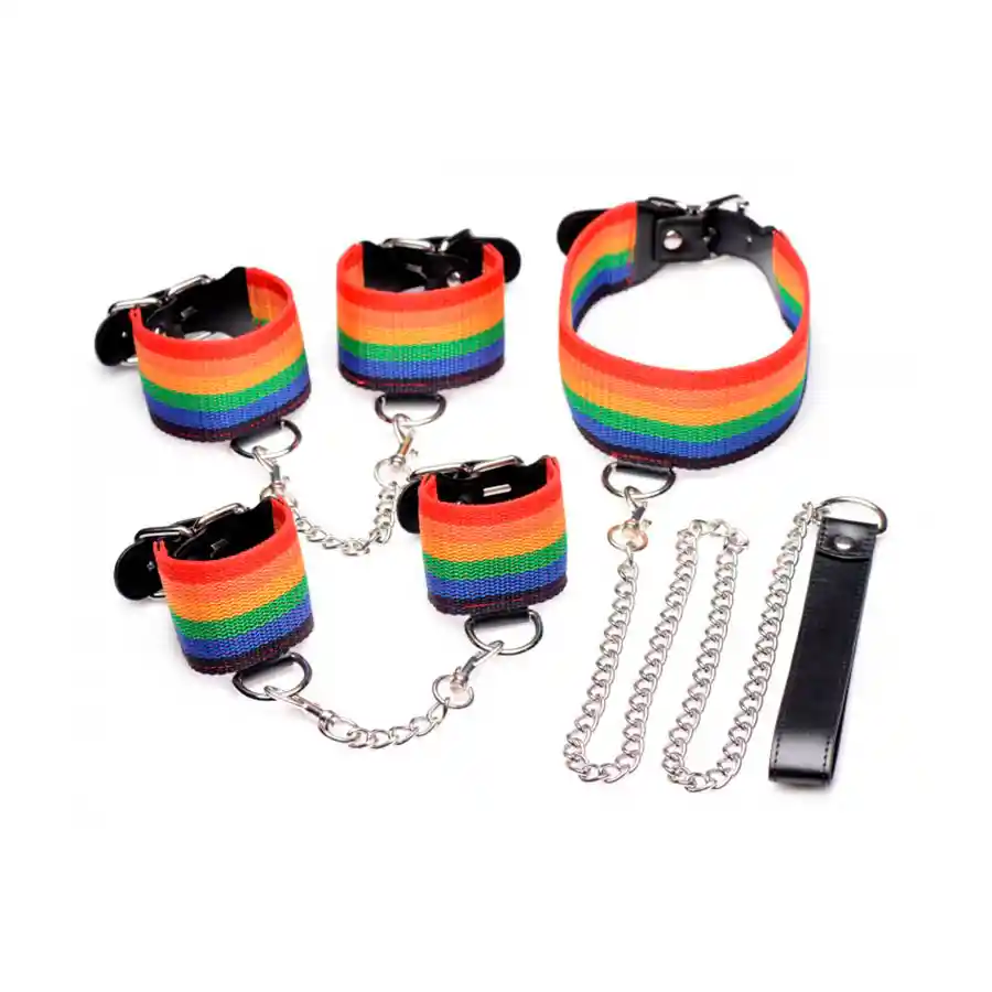 Kinky Pride Rainbow Bondage Set