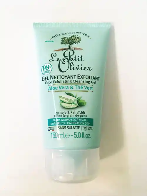 gel exFoliante rostro con aloe vera y te verde
